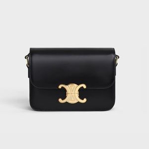 Celine Teen Triomphe Bag in Shiny Calfskin, Black
